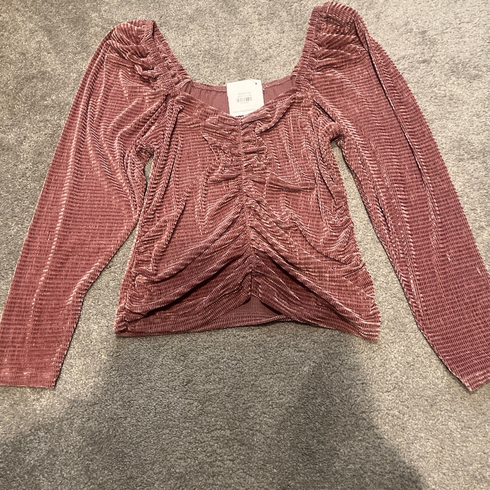 Top long sleeve chenille